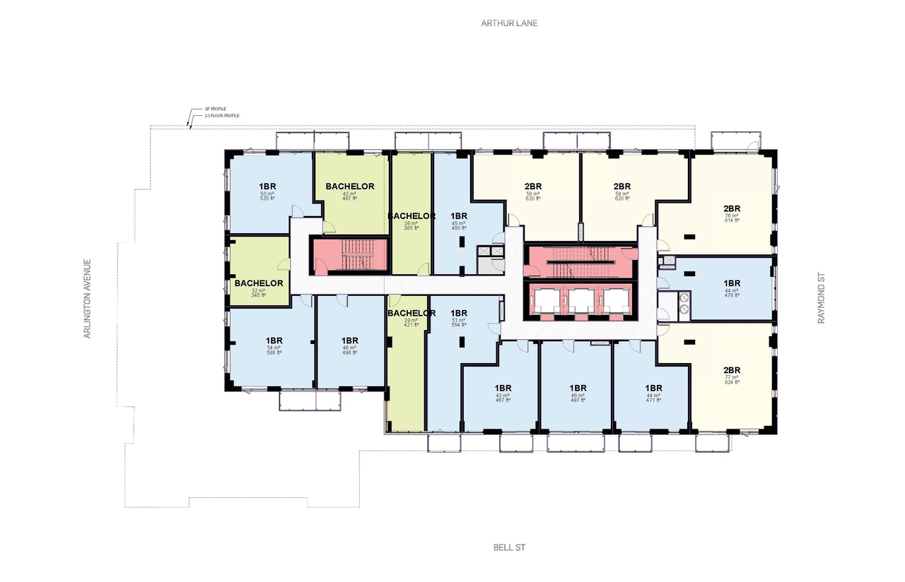 Floor plan for project from page 62 of the file '2024-10-11 - Urban Design Brief - D07-12-24-0127'