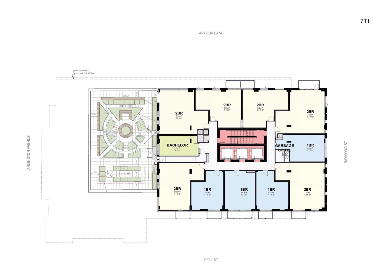 Floor plan for project from page 63 of the file '2024-10-11 - Urban Design Brief - D07-12-24-0127'