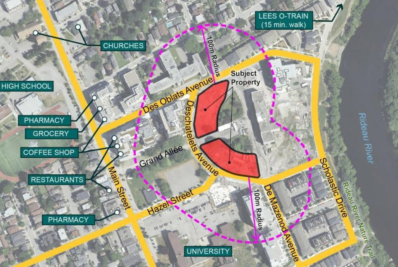 Construction site plan for project from page 10 of the file '2024-12-23 - Urban Design Brief - D07-12-24-0130'