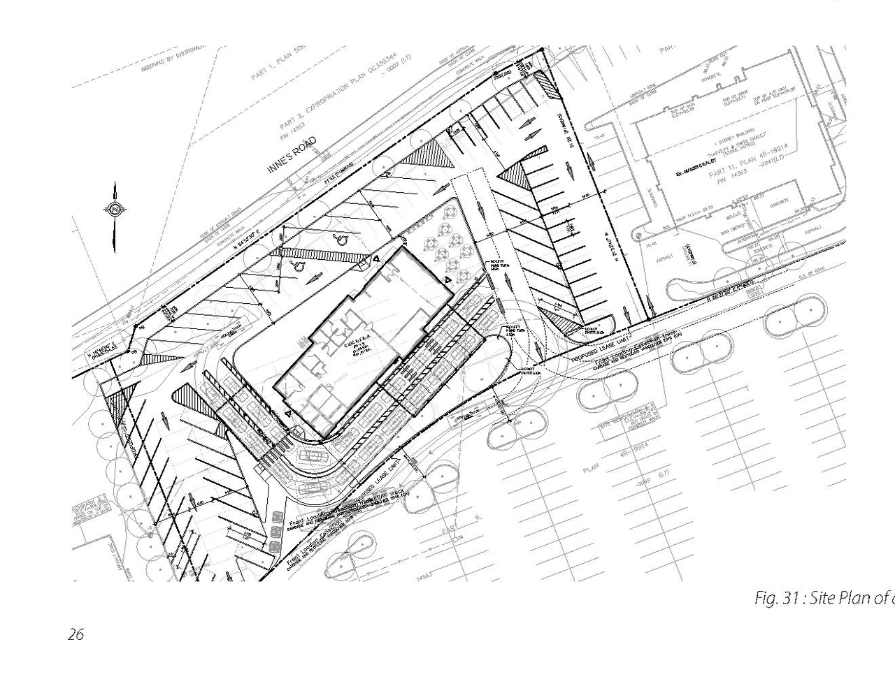 Construction site plan for project from page 26 of the file '2024-10-21 - Urban Design Brief - D07-12-24-0131'