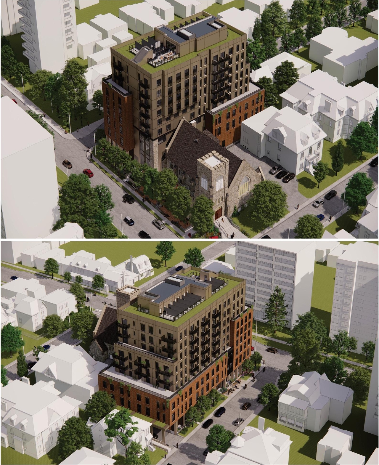 Rendering of building from page 37 of the file '2024-10-22 - Design Brief - D07-12-24-0132'
