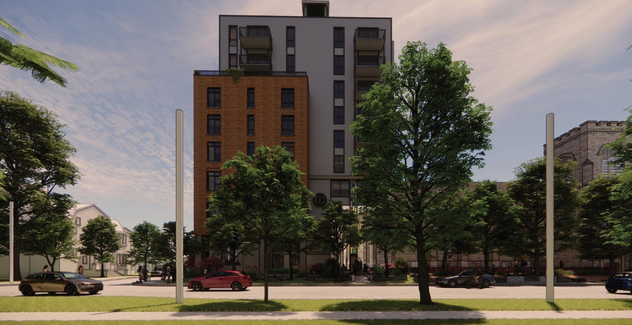 Rendering of building from page 40 of the file '2024-10-22 - Design Brief - D07-12-24-0132'