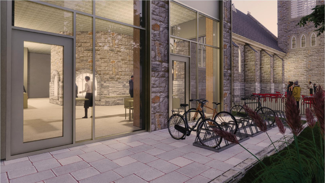 Rendering of building from page 42 of the file '2024-10-22 - Design Brief - D07-12-24-0132'