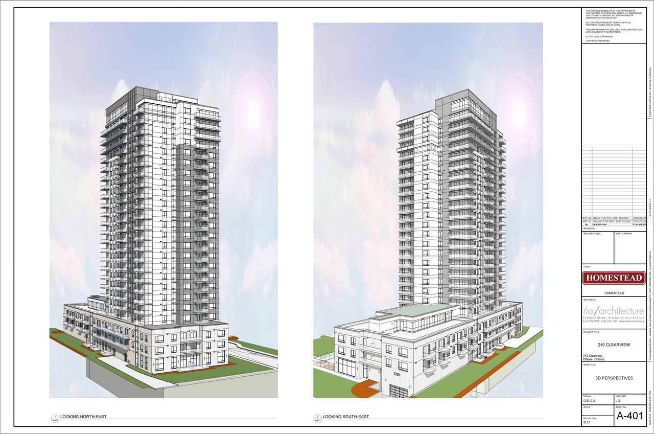Rendering of building from page 7 of the file '2025-05-27 - Floor Plans, Elevations, 3D Perspectives - D07-12-24-0138'