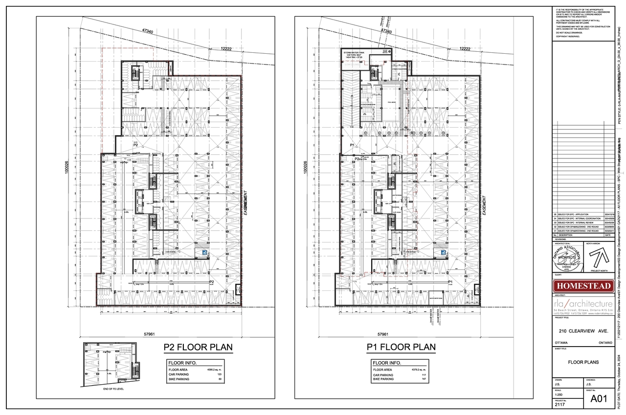 Construction site plan for project from page 1 of the file '2024-10-30 - Floor Plans - D07-12-24-0138'