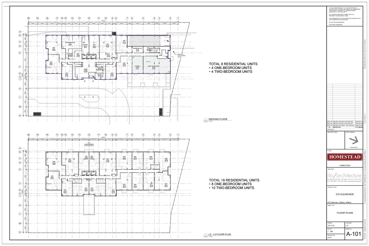 Floor plan for project from page 2 of the file '2026-05-19 - Floor Plans & Building Elevations - D07-12-24-0138'