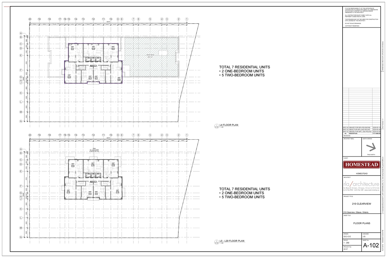 Floor plan for project from page 3 of the file '2026-05-19 - Floor Plans & Building Elevations - D07-12-24-0138'
