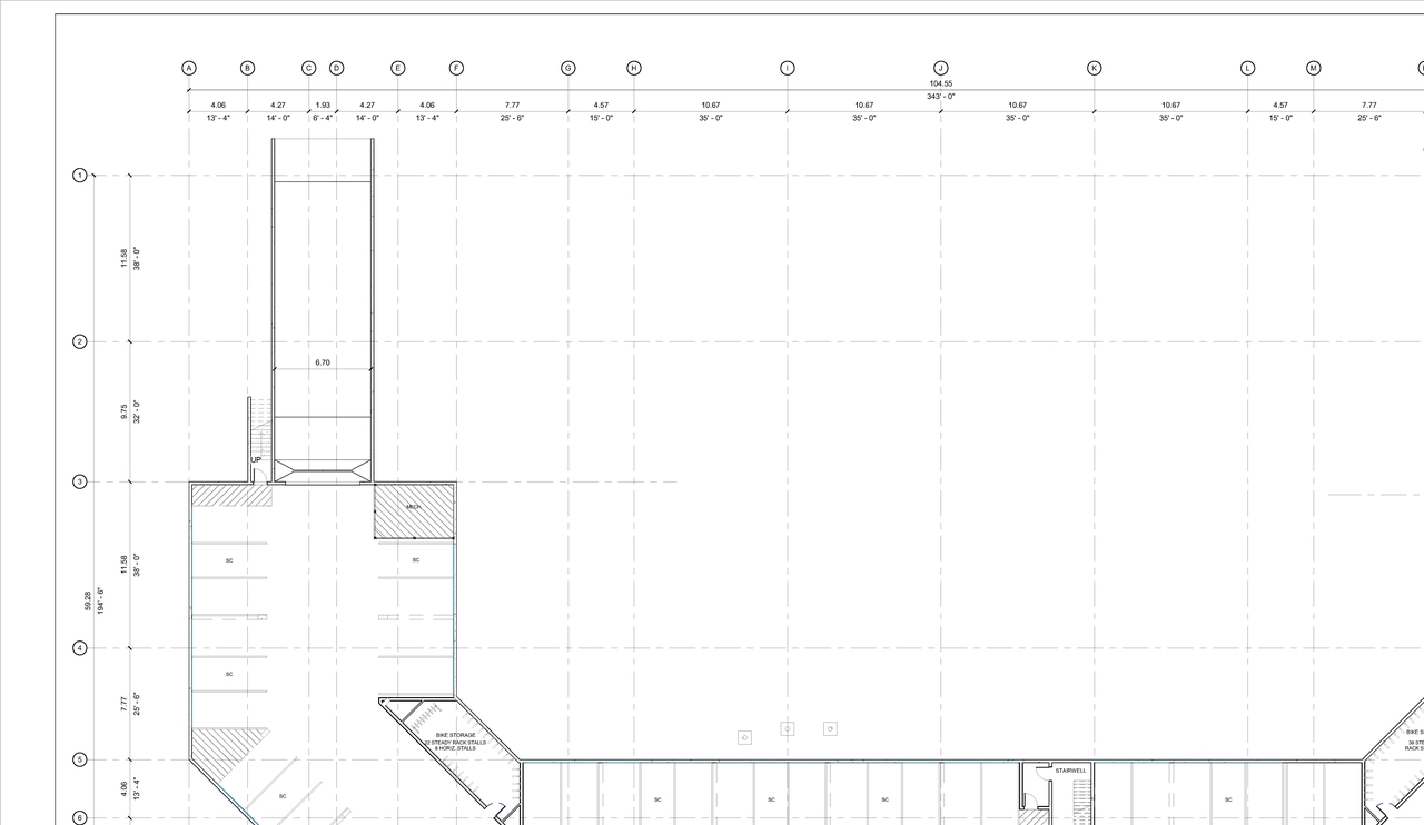 Floor plan for project from page 1 of the file '2025-03-03 - PARKADE FLOOR PLAN - D07-12-24-0140'