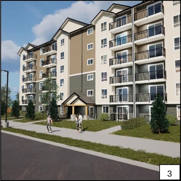 Rendering of building from page 27 of the file '2024-11-04 - Design Brief - D07-12-24-0140'