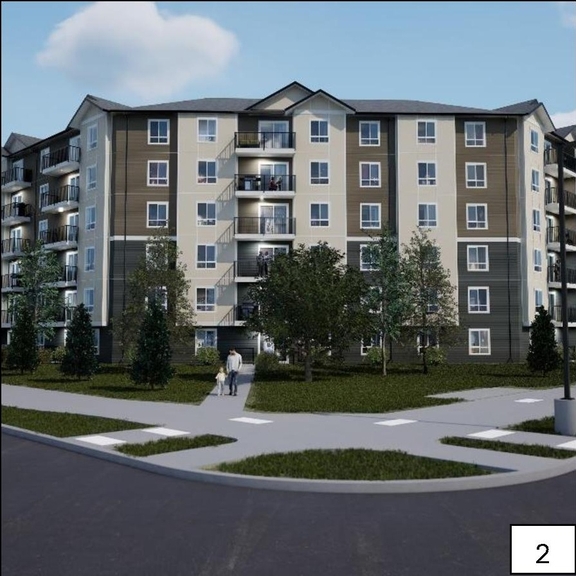 Rendering of building from page 27 of the file '2024-11-04 - Design Brief - D07-12-24-0140'