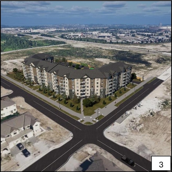 Rendering of building from page 28 of the file '2024-11-04 - Design Brief - D07-12-24-0140'