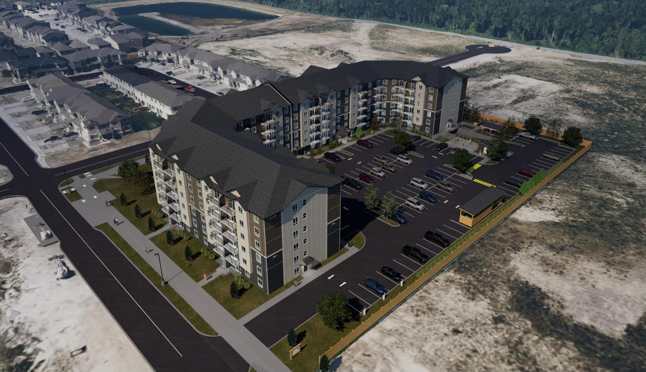 Rendering of building from page 5 of the file '2024-11-04 - Design Brief - D07-12-24-0140'