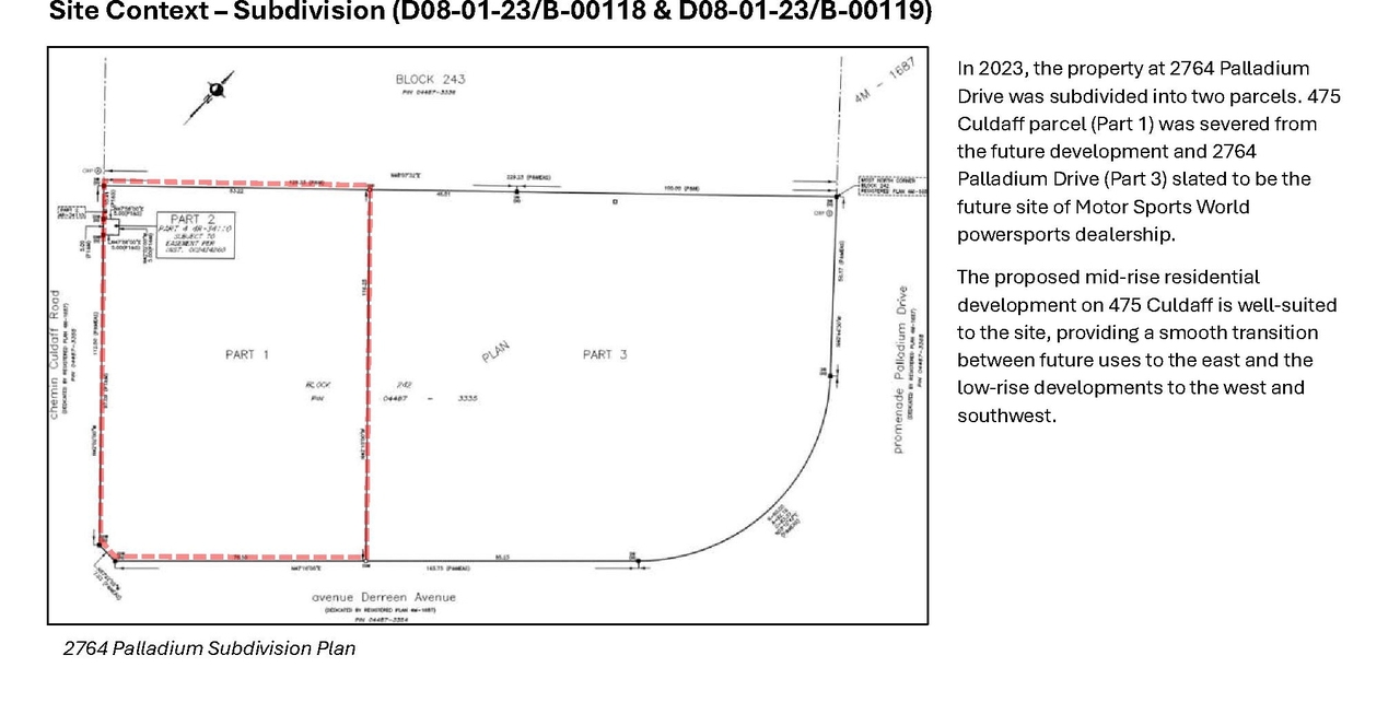 Construction site plan for project from page 9 of the file '2024-11-04 - Design Brief - D07-12-24-0140'