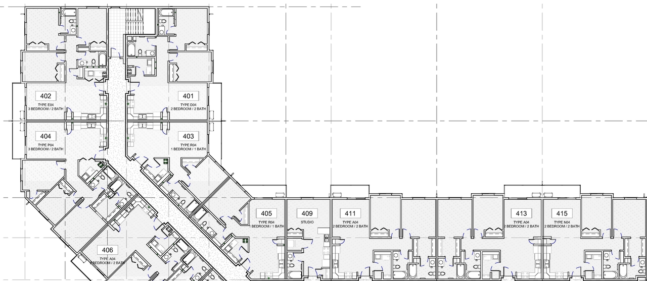 Floor plan for project from page 1 of the file '2025-03-03 - FOURTH FLOOR PLAN - D07-12-24-0140'