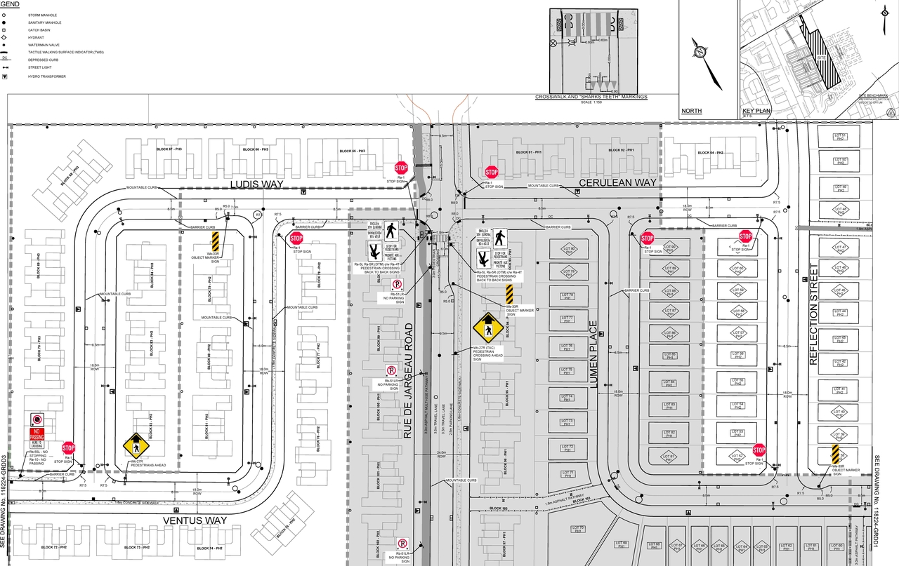 Construction site plan for project from page 2 of the file '2025-09-02 - Geometric Road Design Drawings - D07-12-24-0141'