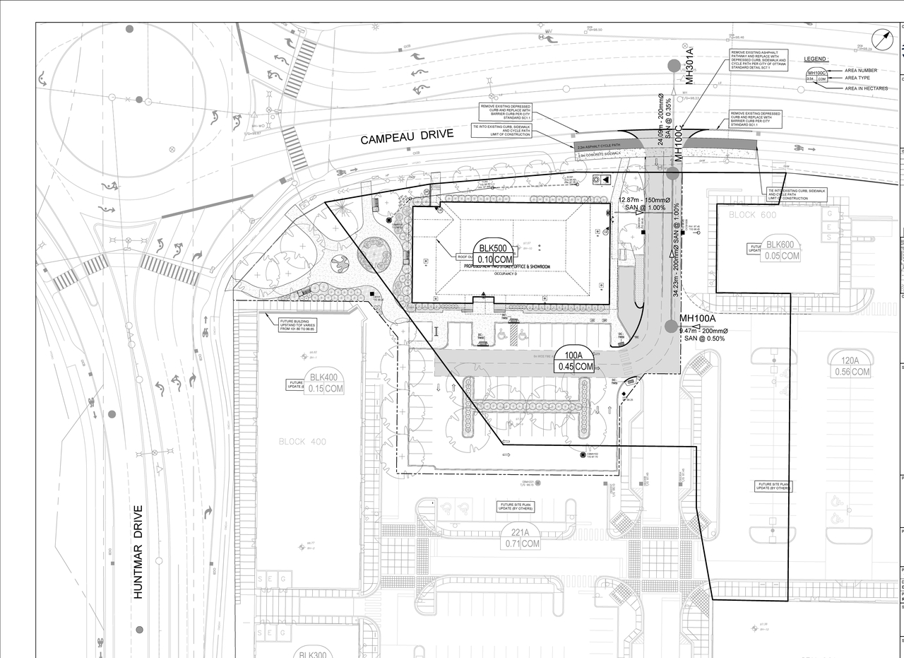 Construction site plan for project from page 67 of the file '2025-03-10 - Design Brief - D07-12-24-01481'