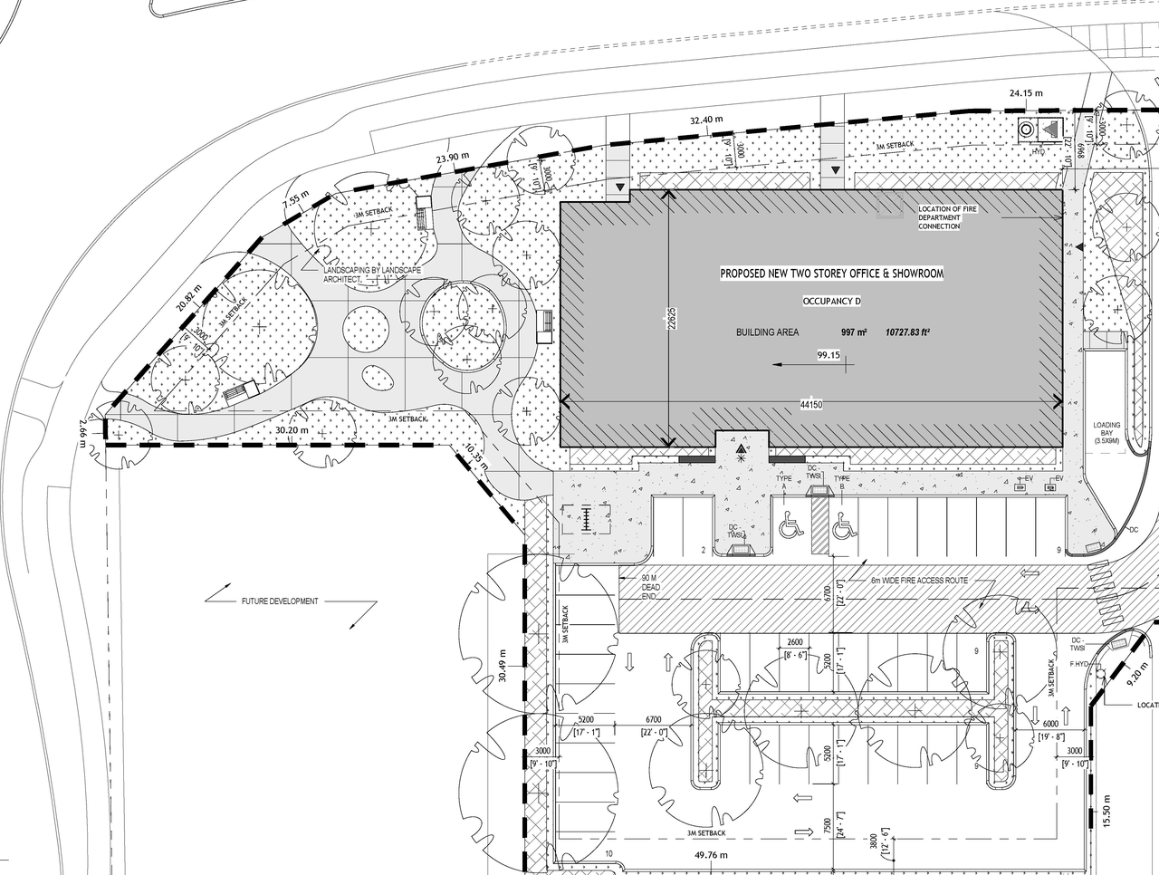 Construction site plan for project from page 29 of the file '2024-11-14 - Design Brief - D07-12-24-0148'