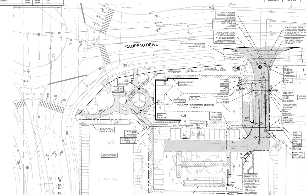 Construction site plan for project from page 31 of the file '2024-11-14 - Design Brief - D07-12-24-0148'