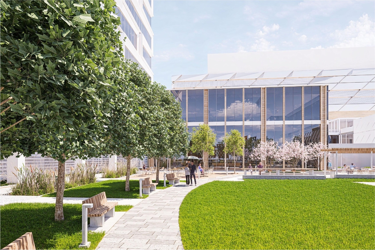 Rendering of building from page 11 of the file '2024-11-15 - Design Brief - D07-12-24-0149'