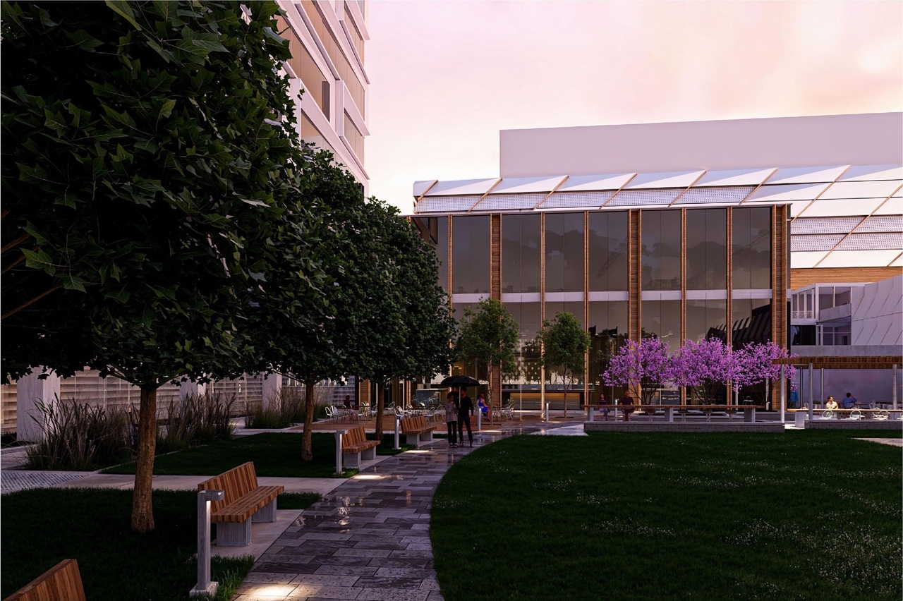 Rendering of building from page 12 of the file '2024-11-15 - Design Brief - D07-12-24-0149'