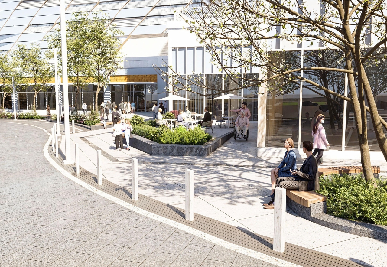 Rendering of building from page 48 of the file '2024-11-15 - Design Brief - D07-12-24-0149'