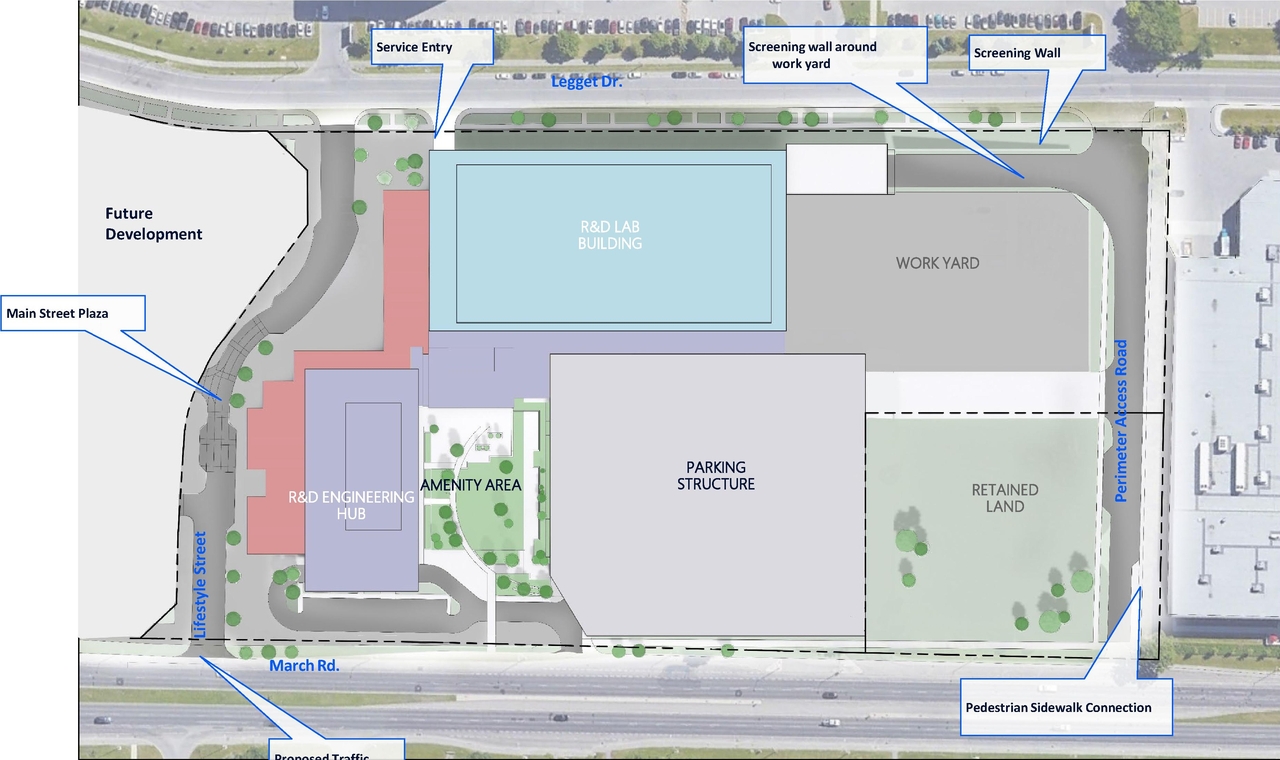 Construction site plan for project from page 8 of the file '2024-11-15 - Design Brief - D07-12-24-0149'