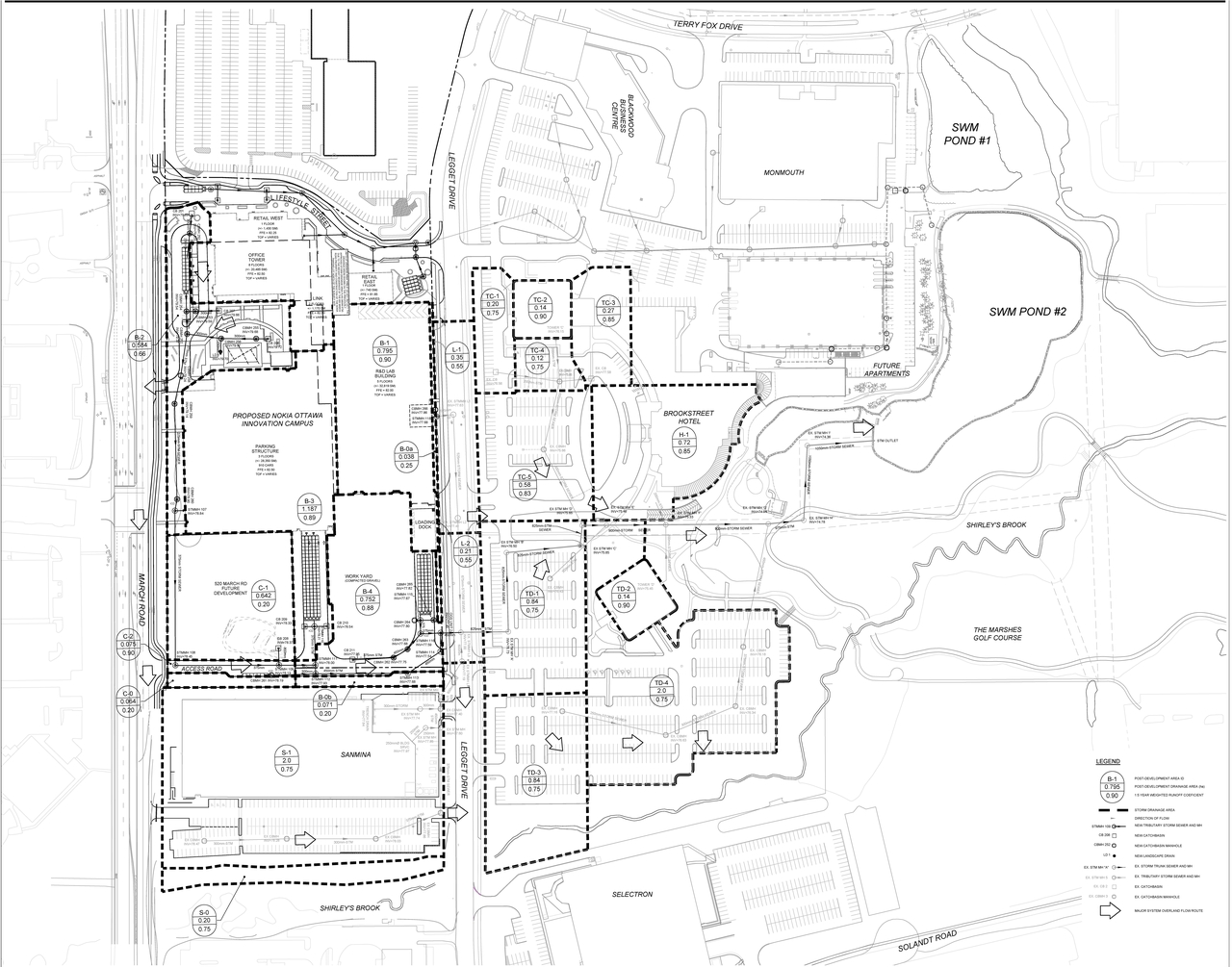 Construction site plan for project from page 55 of the file '2024-11-15 - Sanitary and Storm Trunk Sewer Design Brief - D07-12-24-0149'