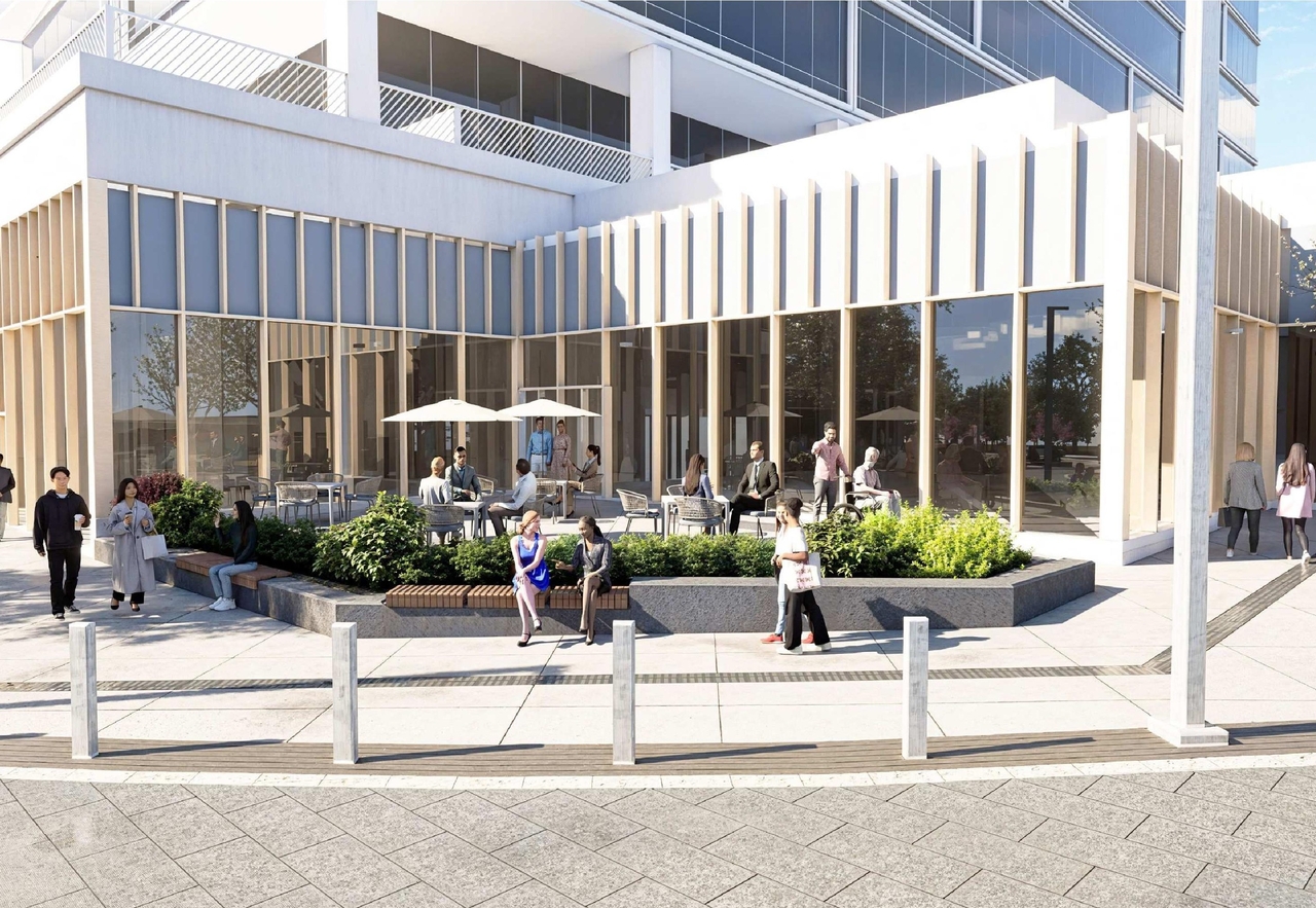 Rendering of building from page 54 of the file '2025-01-10 - Design Brief - D07-12-24-0149'