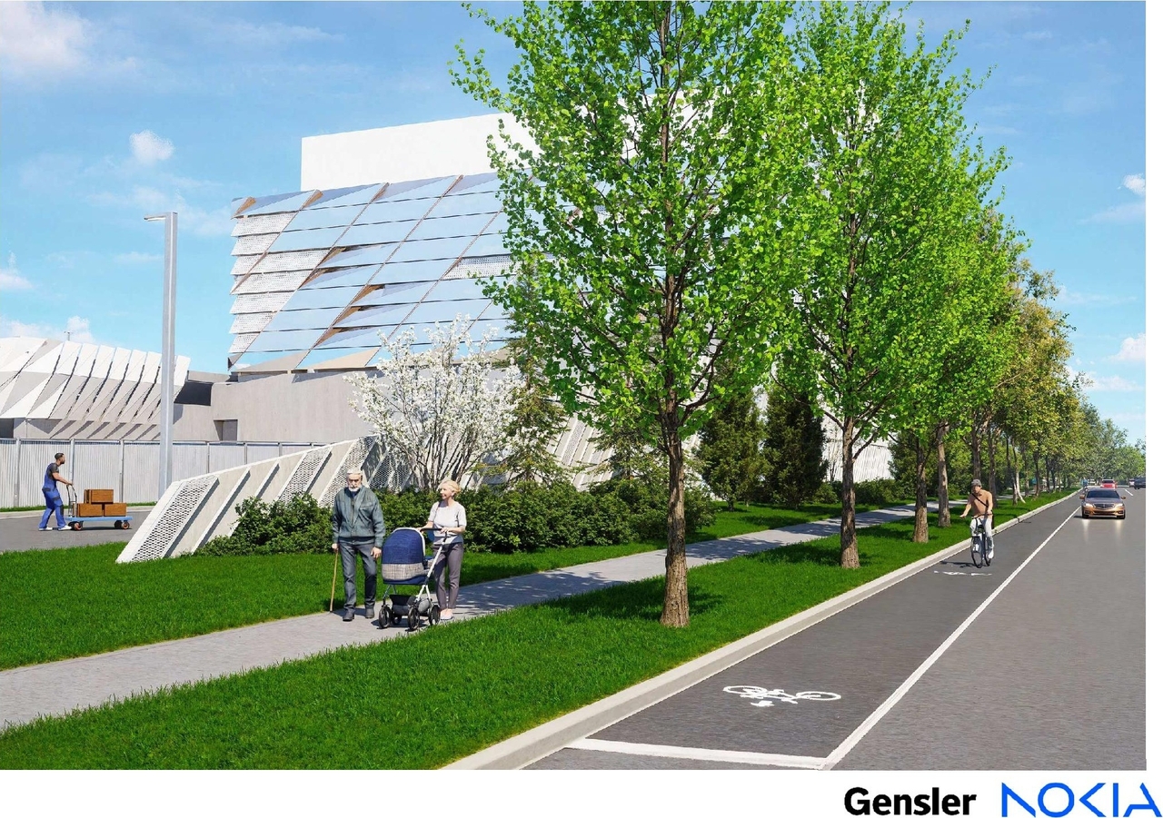 Rendering of building from page 69 of the file '2025-01-10 - Design Brief - D07-12-24-0149'