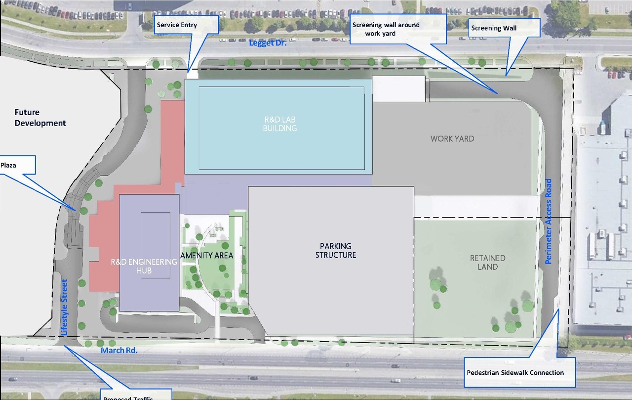Construction site plan for project from page 8 of the file '2025-01-10 - Design Brief - D07-12-24-0149'