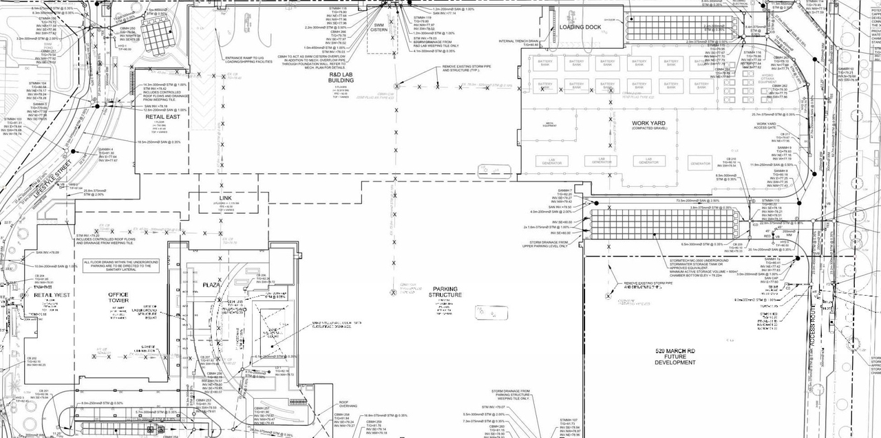 Construction site plan for project from page 80 of the file '2025-01-10 - Design Brief - D07-12-24-0149'