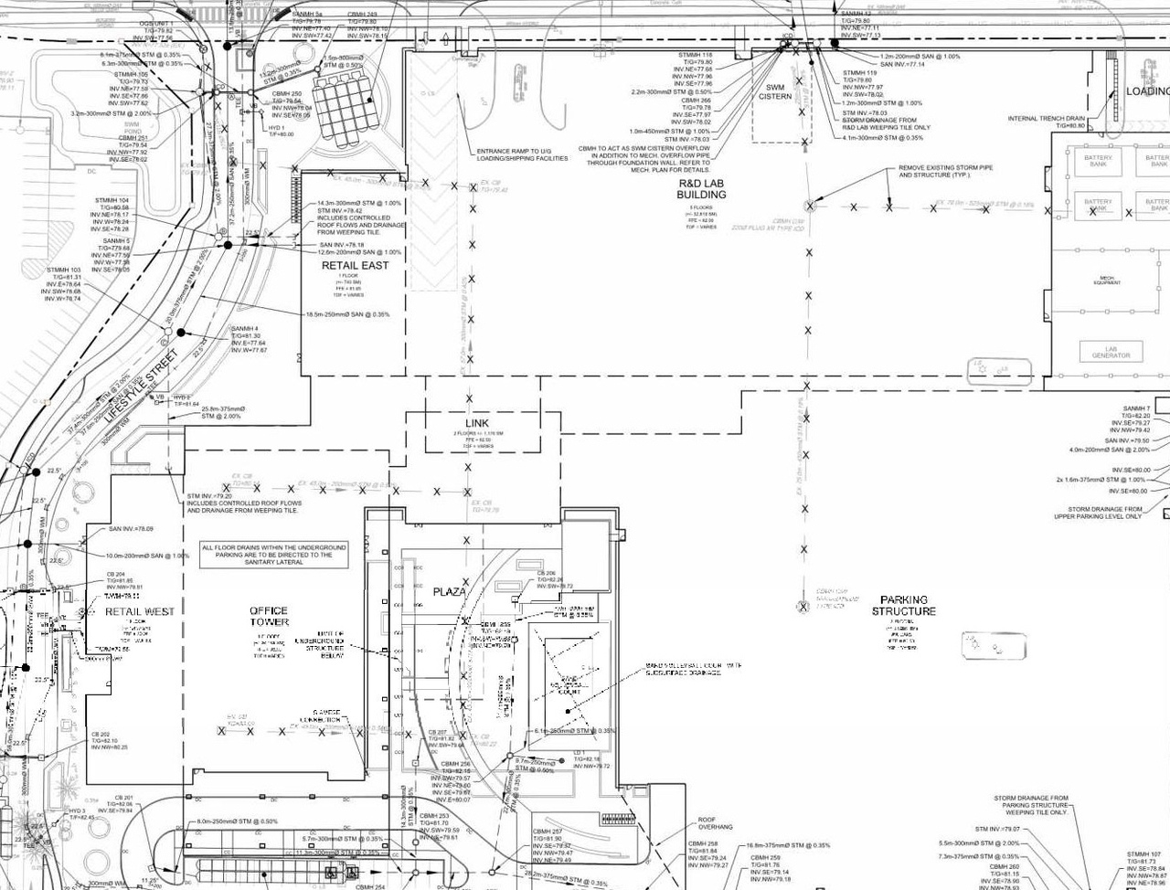 Construction site plan for project from page 81 of the file '2025-01-10 - Design Brief - D07-12-24-0149'