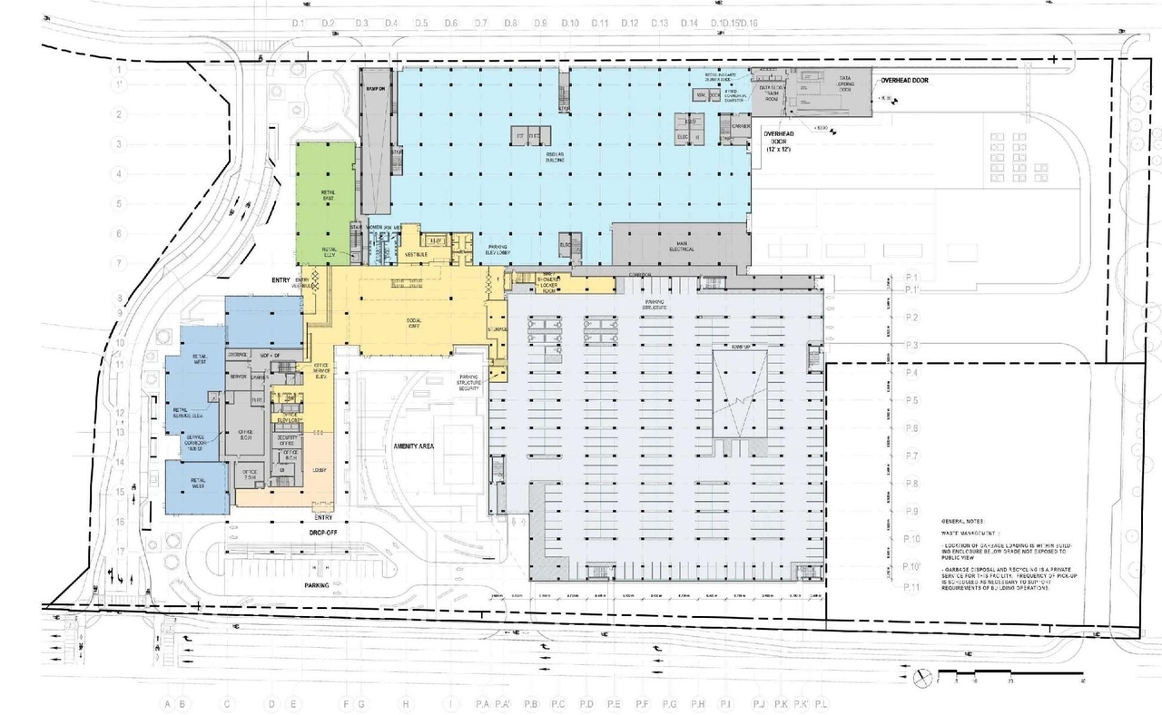 Construction site plan for project from page 90 of the file '2025-01-10 - Design Brief - D07-12-24-0149'