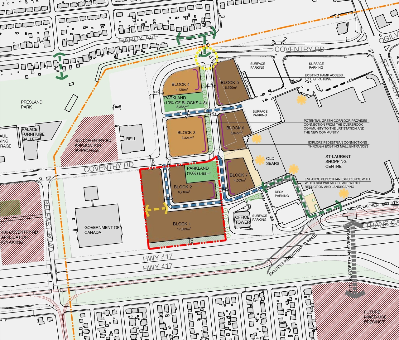 Construction site plan for project from page 28 of the file '2025-05-02 - Urban Design Review Panel Report - D07-12-24-0151'