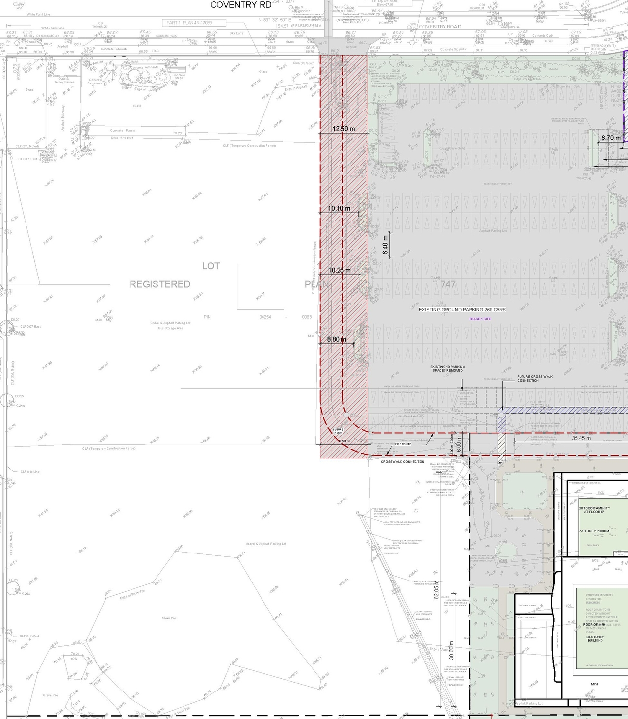 Construction site plan for project from page 39 of the file '2025-05-02 - Urban Design Review Panel Report - D07-12-24-0151'