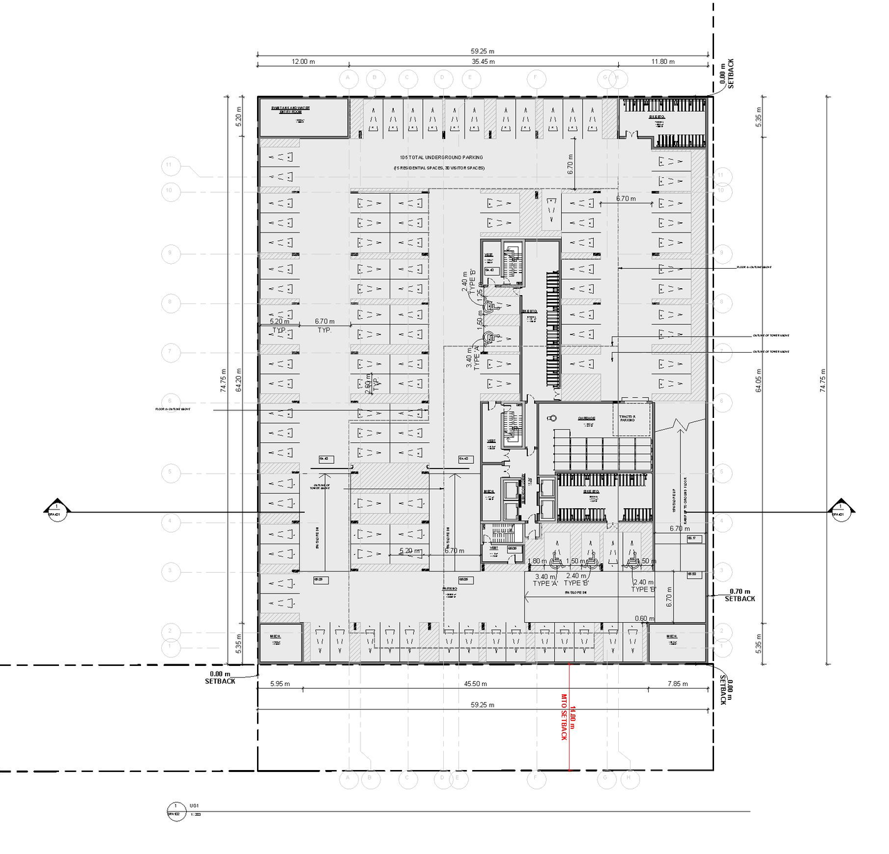 Floor plan for project from page 41 of the file '2025-05-02 - Urban Design Review Panel Report - D07-12-24-0151'