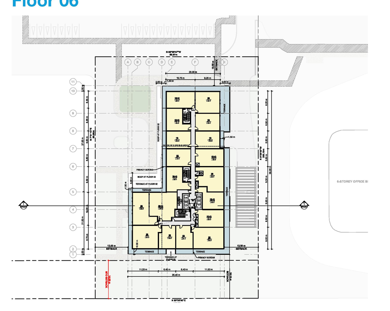 Construction site plan for project from page 39 of the file '2024-11-20 - Urban Design Brief - D07-12-24-0151'