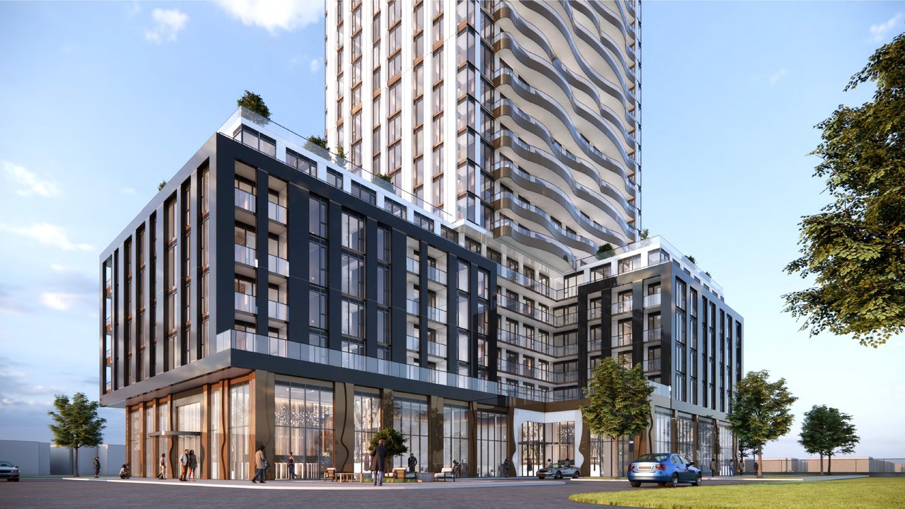 Rendering of building from page 51 of the file '2024-11-20 - Urban Design Brief - D07-12-24-0151'