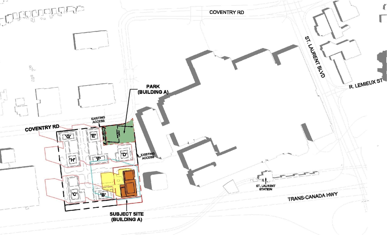 Construction site plan for project from page 58 of the file '2024-11-20 - Urban Design Brief - D07-12-24-0151'