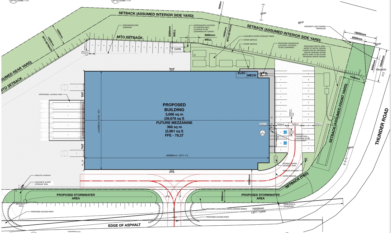 Construction site plan for project from page 7 of the file '2024-11-20 - Design Brief - D07-12-24-0152'