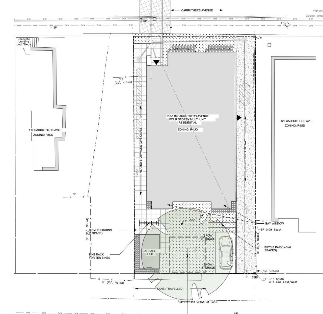Construction site plan for project from page 4 of the file '2024-11-21 - Urban Design Brief - D07-12-24-0153'