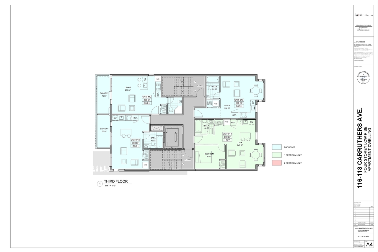 Floor plan for project from page 5 of the file '2024-11-21 - Site Plan, Floor Plans, Elevations & Context Models - D07-12-24-0153'