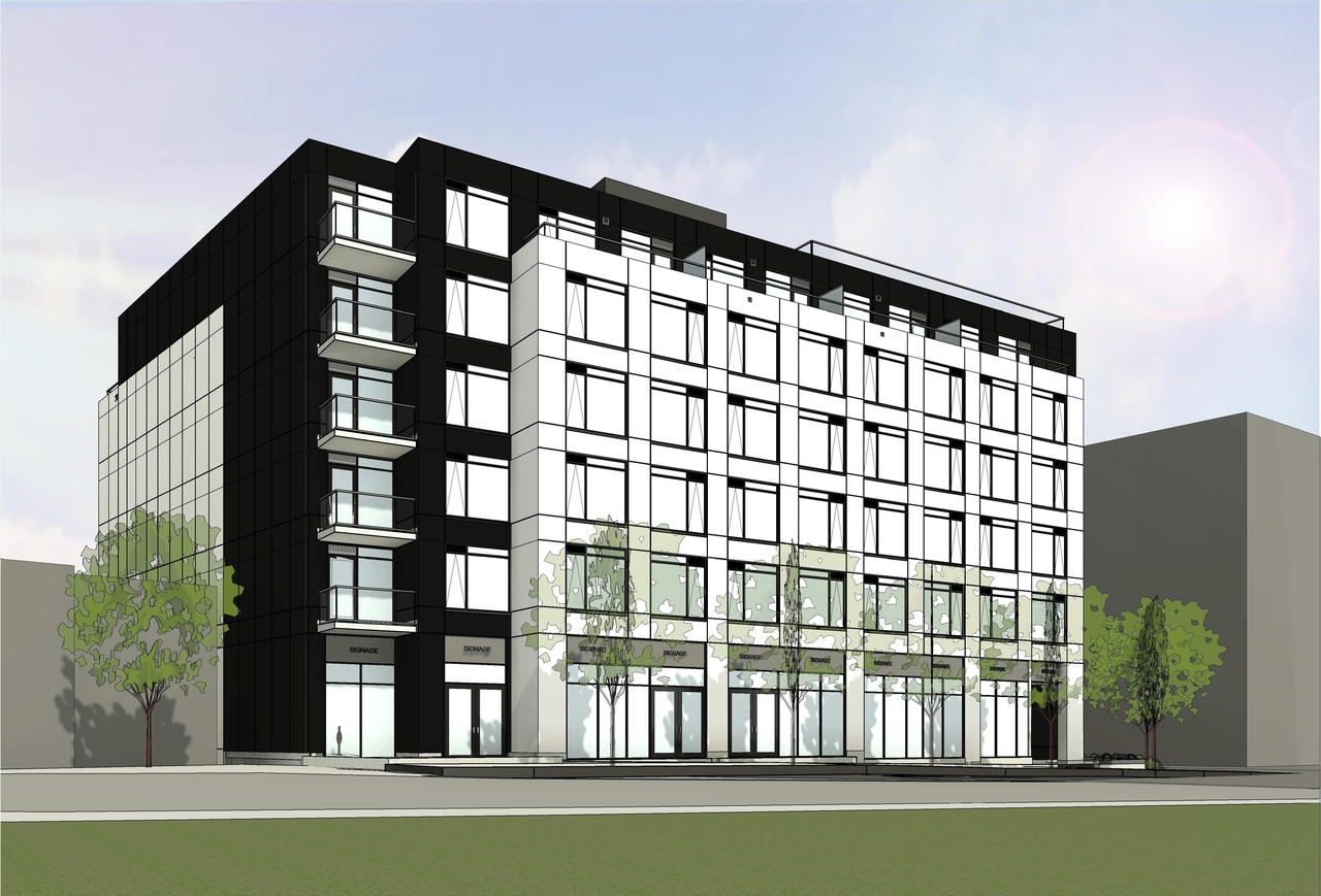 Rendering of building from page 8 of the file '2025-06-03 - Floor Plans & Elevations - D07-12-24-0154'