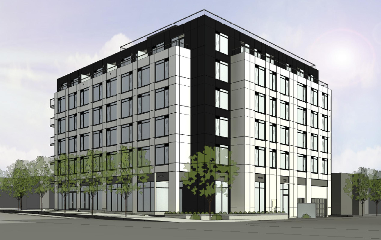 Rendering of building from page 22 of the file '2025-06-03 - Urban Design Brief - D07-12-24-0154'