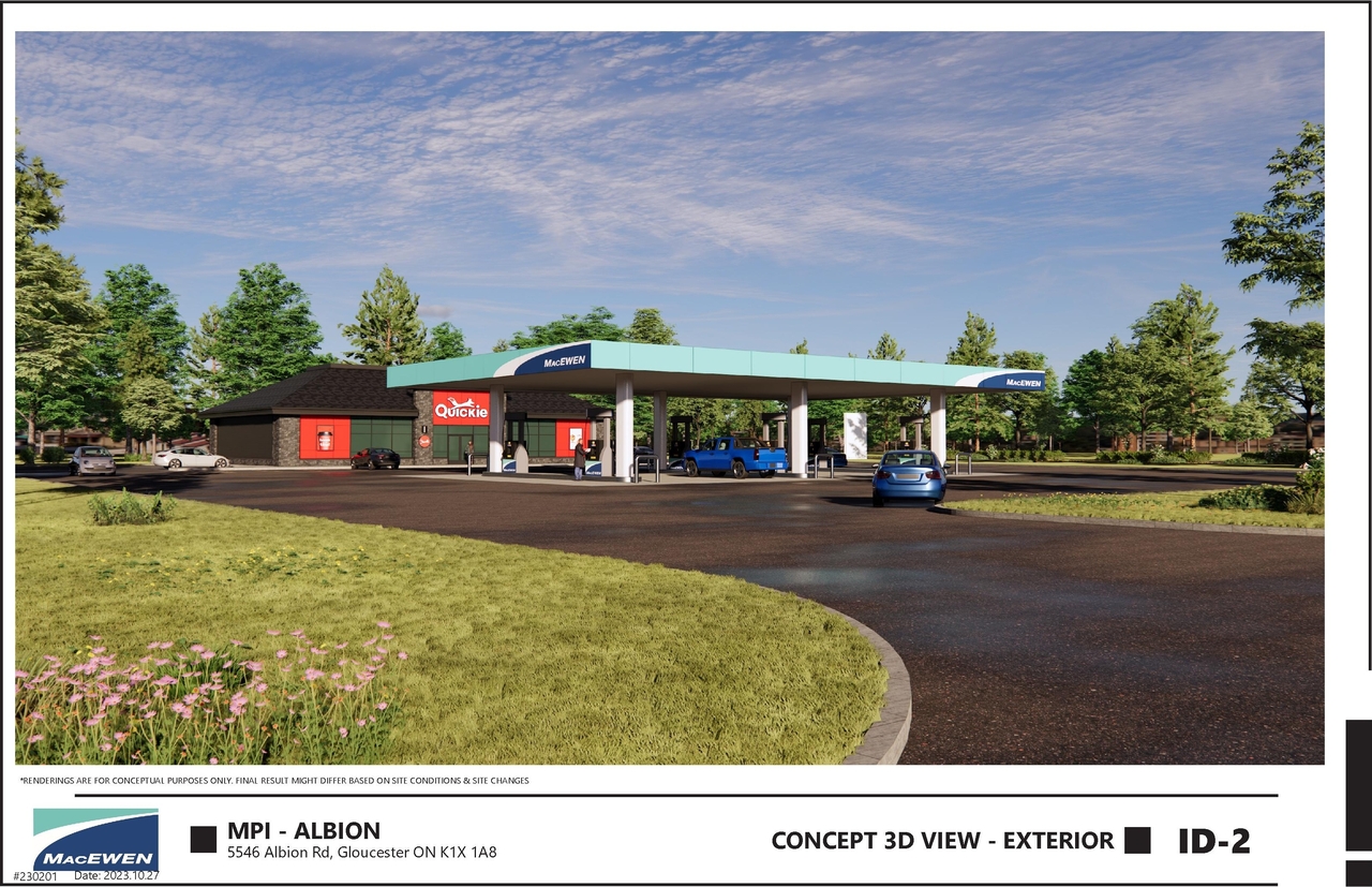 Rendering of building from page 2 of the file '2024-11-28 - Site Plan Rendering Package - D07-12-24-0157'