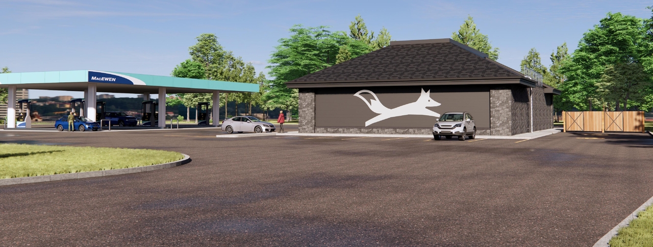 Rendering of building from page 4 of the file '2024-11-28 - Site Plan Rendering Package - D07-12-24-0157'