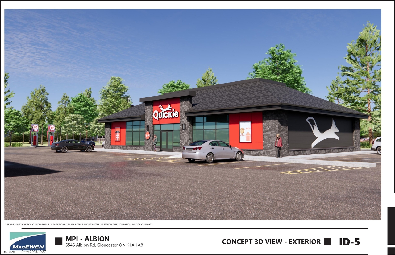 Rendering of building from page 5 of the file '2024-11-28 - Site Plan Rendering Package - D07-12-24-0157'