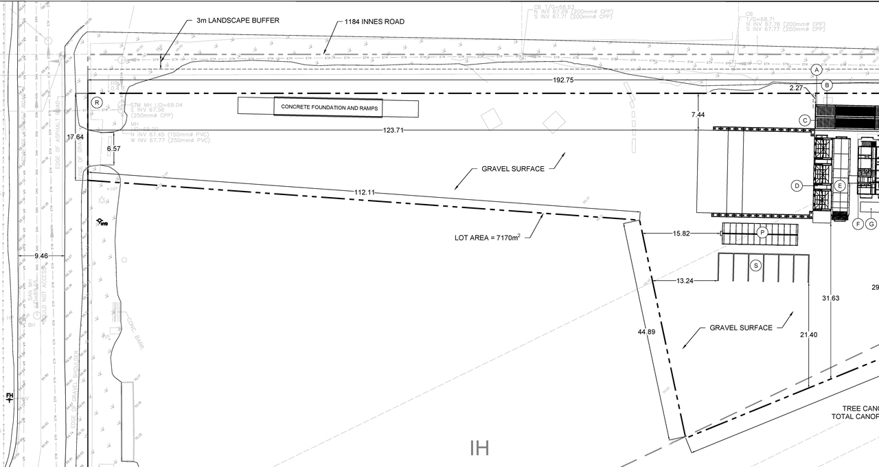 Construction site plan for project from page 40 of the file '2025-08-20 - Design Brief - D07-12-24-0160'