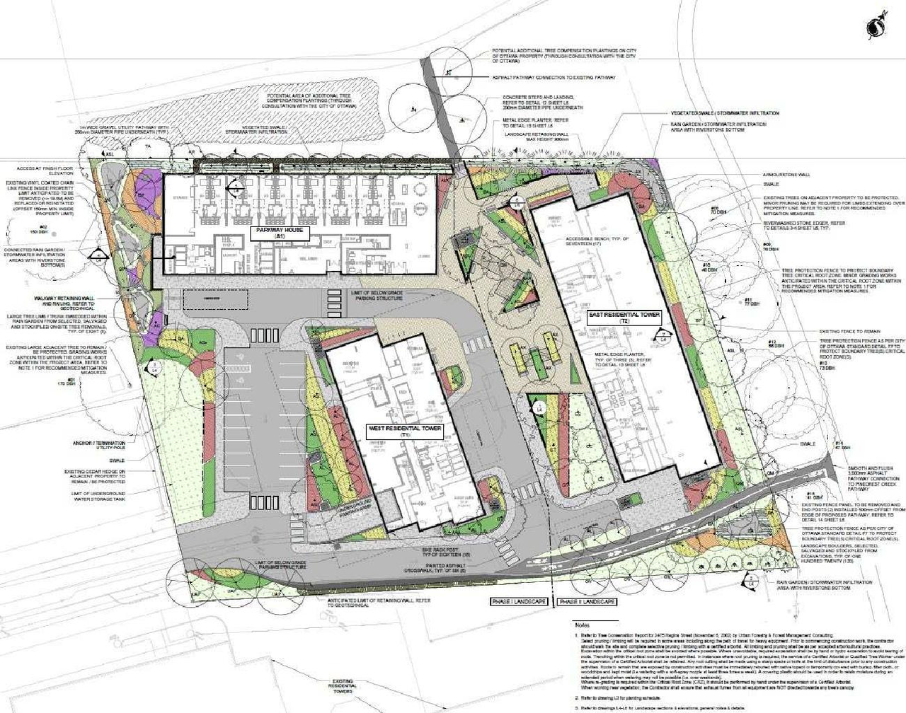 Construction site plan for project from page 17 of the file '2024-12-03 - Design Brief - D07-12-24-0161'