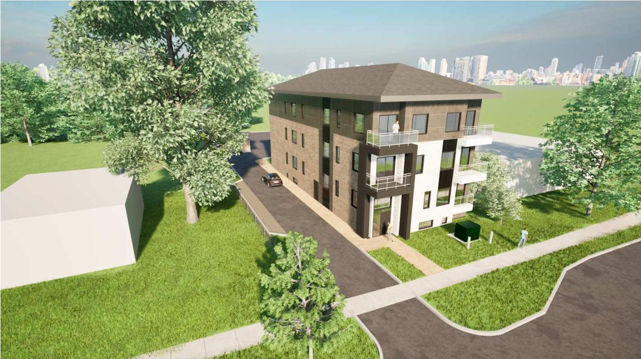 Rendering of building from page 4 of the file '2024-12-12 - Urban Design Brief - D07-12-24-0167'